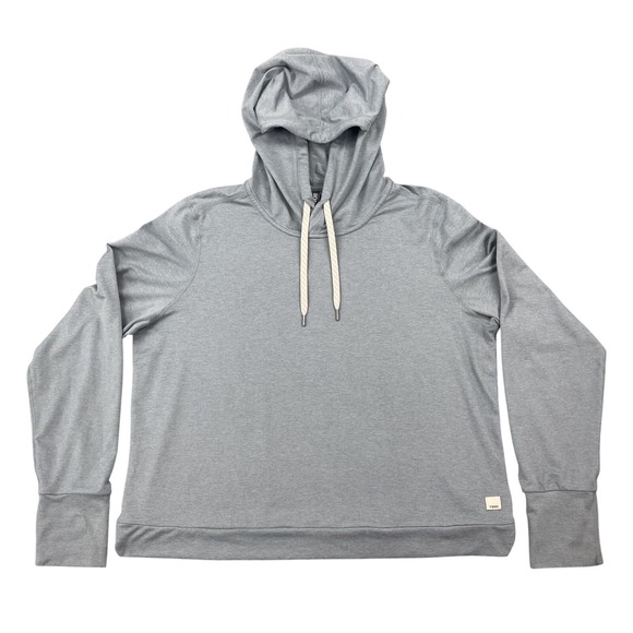 Vuori Tops - Vuori Halo Essential Hoodie Womens XL Heathered Gray Dream Knit Pullover VW226